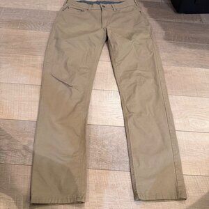 Members Mark Mason Straight Fit 5 Pocket Pants 32x32 Beige Cotton Blend Mens Cas